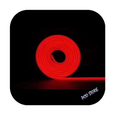 Imagem de Fita Neon Led Alto Brilho 5m Flexível Prova Dágua 12v Vermelho - PCO