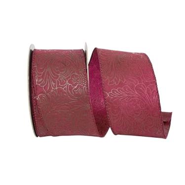 Imagem de Reliant Ribbon Fita de borda com fio em relevo, borgonha