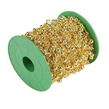 Imagem de 1. E 2. Feito o 60m/roll Eletroplinaram Miçangas de Arame de Pérolas Garland St Diy W Decoration 3mm+8mm Garla Transform Décor Your Wire de Imitação Estes Trabalhados (Ouro claro)