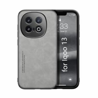 Imagem de Kepuch Silklike Capa para Vivo Iqoo 13 - Case Placa de Metal Embutida - Cinza
