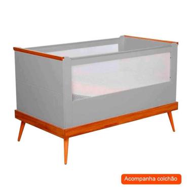 Imagem de Berço Minicama Canção de Ninar com Colchão Guldi Baby D20 (10x70x130) Cinza