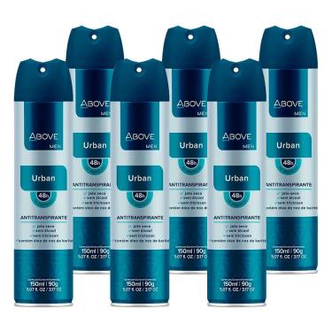 Imagem de Kit Com 6 Desodorantes Aerosol Above Men Urban 48H 150Ml/90G