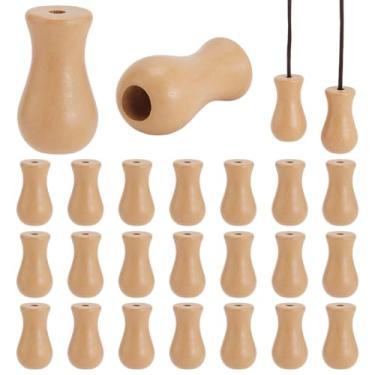 Imagem de PH PandaHall 24 borlas de cordão de madeira, puxadores cegos de cabo de madeira borlas cordões cegos puxadores de madeira para pendurar puxadores de substituição para cortina de janela rústica, cor