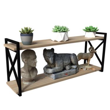 Imagem de Prateleira Industrial 20x60cm Madeiras e Parafusos Inclusos