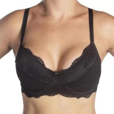 Imagem de Sutiã sem bojo com aro renda ST101 - Nayane Rodrigues, Preto, G/44