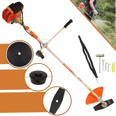 Imagem de Roçadeira 43cc VR430S VULCAN TRENT p/ Capim, Mato Alto e Aparador de Grama Motor 2T 1,7HP a Gasolina