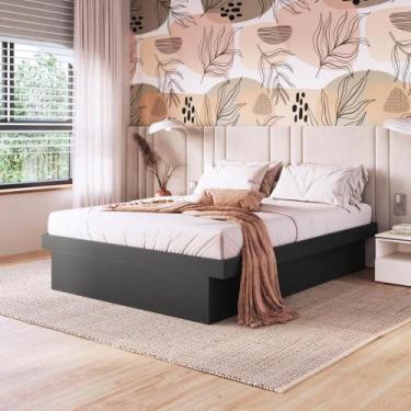 Imagem de Cama Queen Flutuante para Quarto 162,5cm x 202cm com Box Baú - Art In 