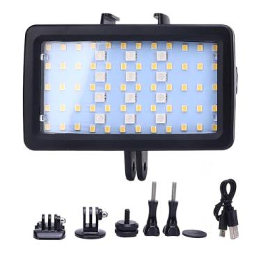 Imagem de Iluminação de Vídeo Luz de Mergulho, Impermeabilização 130ft / 40m Luzes de Câmera de Vídeo Subaquática, Lâmpada de Preenchimento de Mergulho RGB de 5000 a 6000k para Fotografia