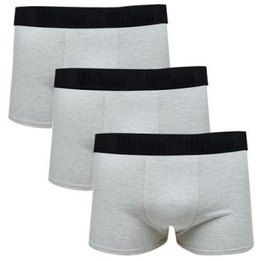 Imagem de Kit 3 Cuecas Masculinas Boxer Cotton Basic Wilson Cinza, P
