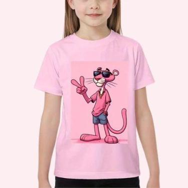 Imagem de Camiseta camisa blusa tshirt estampada pantera cor de rosa desenho ant