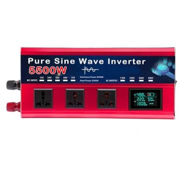 Imagem de 48v to 110v,2300W Car Power Inverter, DC 12V 24V48V 60V 72V To 110V 220V AC Converter Inversor de onda senoidal pura com display LCD 5 tomadas AC para carro Home Laptop Truck