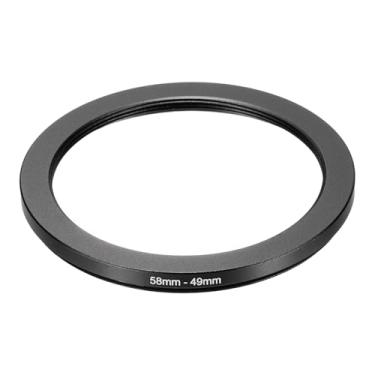 Imagem de PATIKIL Adaptador de anel descendente de 58 mm a 49 mm, anéis de filtro para lente de câmera filtros de anel de metal digital para lentes ND IR DSLR, preto