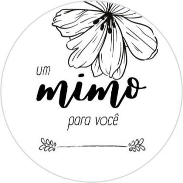 Imagem de 50 100 150 200 unidades adesivo etiqueta tag redondo 3,5 cm um mimo pr