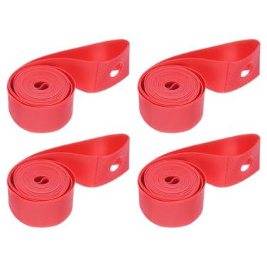Imagem de HARFINGTON 4 tiras de aro de bicicleta 61 cm x 20 mm PVC forro de pneu de bicicleta fita de aro de roda de bicicleta fita de tubo interno antiarranhões protetor de almofada protetora para Road MTB