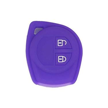 Imagem de SEGADEN Capa Protetora de Silicone Capa Suporte de Pele Jaqueta Compatível com SUZUKI 2 Botões Controle Remoto Chave Fob CV4545SEGADEN roxo CV4545DP