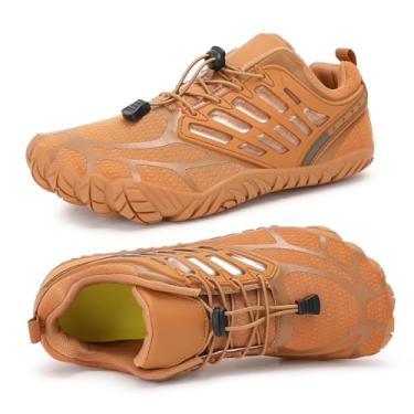 Imagem de MeXYZ Sapatos masculinos barefoot box bico largo zero drop sapatos minimalistas para treino, crosstrainer, caminhada, água, halterofilismo, calçados aterrados, Café, 41