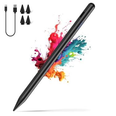 Imagem de Caneta Stylus para iPad (2018-2025), carregamento rápido USB-C de 20 minutos com sensibilidade de inclinação e rejeição da palma, tablet Pencil para iPad 6/7/8/9/10/11(A16), Air 3/4/5/M2/M3, Mini 5/6