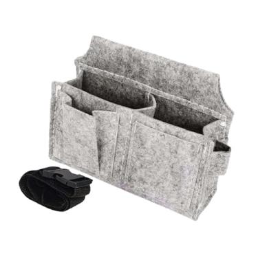 Imagem de Baoblaze Bolsa de ferramentas para eletricista, cinto de cintura com bolsos, Cinza Claro, Tamanho real