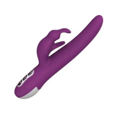 Imagem de Vibrador Rabbit Rotativo Com Estimulador Clitoriano 7 Vibrações Potentes Conforto Dupla Estimulação [ROXO]