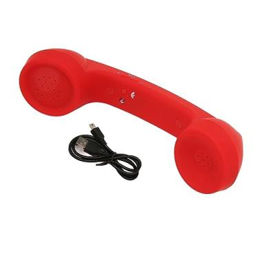 Imagem de Aparelho de telefone GRCFUMO, receptor de telefone sem fio, receptor de telefone celular retro com cabo para celular, computador (Red)
