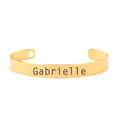 Imagem de Bracelete Personalizado Gravação Nome Gabrielle Banhado Ouro 18K - 999003330-Feminino