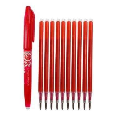 Imagem de Caneta Apagavel Costura Alfaiate Patchwork 10 Refil Vermelha - De Acor