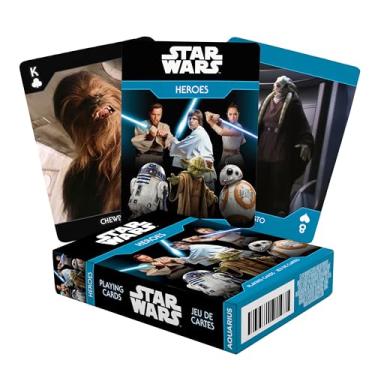 Imagem de AQUARIUS Star Wars Playing Cards - Light Side Heroes Themed Deck of Cards for Your Favorite Card Games - Officially Licensed Star Wars Merchandise and Collectibles - Poker Size with Linen Finish