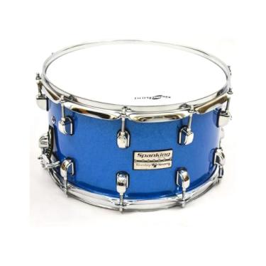 Imagem de Caixa de bateria Spanking Worship 14x8 Light Sparkle Com Abafador Selecione a cor (Blue Sparkle)