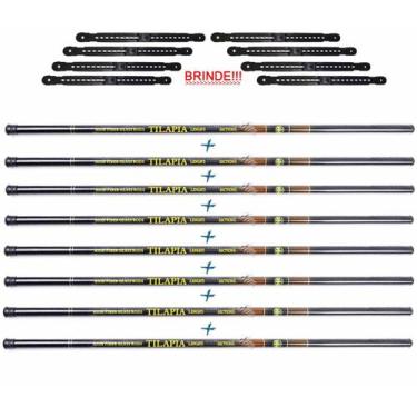 Imagem de Kit 8 Varas Telescópicas Lamazon Tilápia 2104 (2 x 2,10 M) + 2705 (2 x