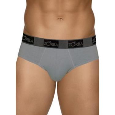 Imagem de Cueca Zorba Slip 716 Forro Frontal Go Tagless Algodão, Grafito, P