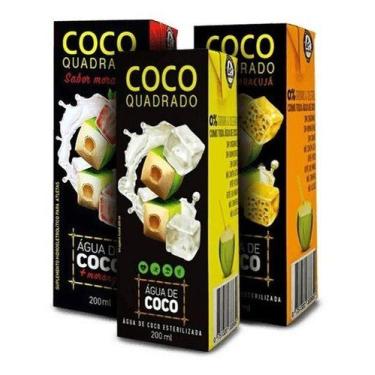 Imagem de Água de Coco Coco Quadrado - Diversos 200ml - 20 unidades