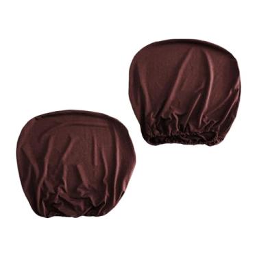 Imagem de YWJLQH Capa para assento e encosto de cadeira de computador, moderna, elástica, antiderrapante, removível, lavável, universal, capa para cadeira de, Marrom Escuro