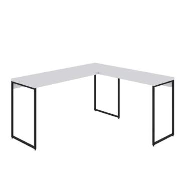 Imagem de Mesa em L Diretor 150X140X75cm DYML5150 Branco Chess - Est.Branca