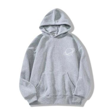 Imagem de Moletom Canguru Unissex Com Capuz Algodão Flanelado Feminino e Masculi