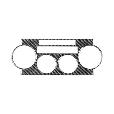Imagem de Acessórios para decoração de adesivos de acabamento de capa de moldura de fibra de carbono compatíveis com Chrysler 300 300C 2008-2010 (painel de controle AC B12)