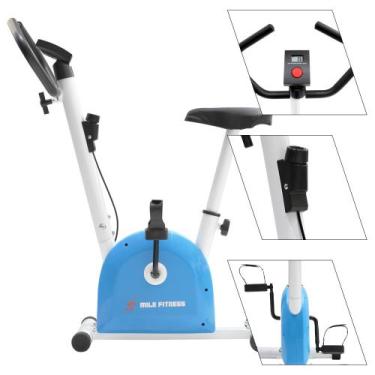 Imagem de Bicicleta Ergométrica Vertical Fit 3.0 Pro Mile Fitness Azul Exercício
