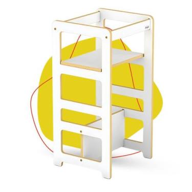 Imagem de Torre de Aprendizagem Montessori Mesinha e Cadeira de Madeira 2 Andare