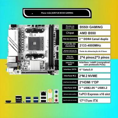 Imagem de Placa-mãe AMD B550 AM4 Mini ITX Para Ryzen R5 4000 5000 DDR4 RAM PCI-E