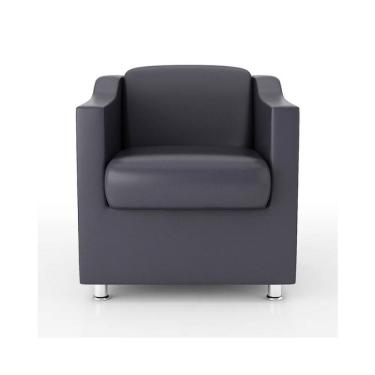 Imagem de Poltrona Bia Decorativa Reforçada Recepção Clinica Salão Sala De Estar Courino