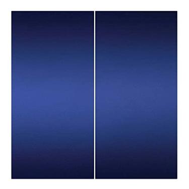 Imagem de Cortinas blackout Ombre 90%, cortinas blackout com absorção de som para decoração de sala de jantar/festa, L 132 x C 239 cm roxo escuro azul