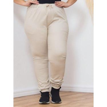 Imagem de Calça jogger Sarja Premium Plus/Alta elasticidade - Laluk Store, Bege,