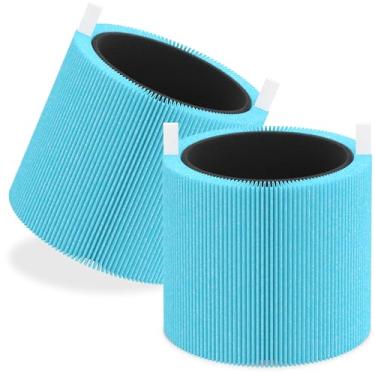 Imagem de XBWW Pacote com 2 filtros de substituição Mini Max AllergenBlock compatível com purificador de ar Blue Pure Mini Max, H13 True HEPA e filtro de carvão ativado, número de peça FMINI, azul