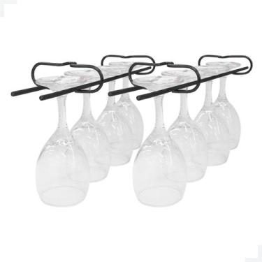 Imagem de Kit 2 Suportes Suspensos para Taças 40cm Preto - Plogato Store - Magal