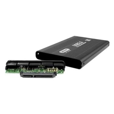 Imagem de Case Externo para HD 2.5 Polegadas, SATA para USB 2.0, Gaveta com Cabo USB e Chave