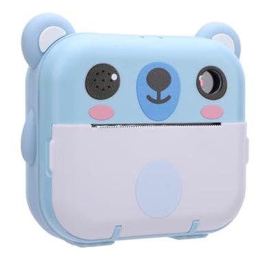 Imagem de Eujgoov Câmera de Impressão Instantânea Creative Creative 1080p 2 Polegadas para Crianças Presente de Aniversário Material Abd (Azul)