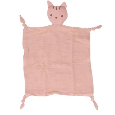 Imagem de Animal Snuggler Lovey Blanket Plush Plush Cartoon Doll Doll Comfort Securter Securter For Babies Crianças Crianças Gênero Neutro Material de Algodão 11 x 15,4 polegadas (Rosa)