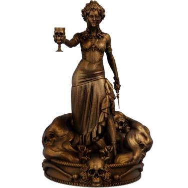 Imagem de Estátua Pombagira Rosa Caveira do Cemitério - Imagem Umbanda Candomblé (Cor Cobre Antigo)