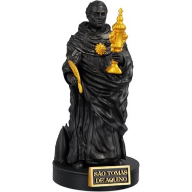 Imagem de Estátua São Tomás de Aquino - Filósofo e Teólogo Católico (Cor Aurum Noctis)