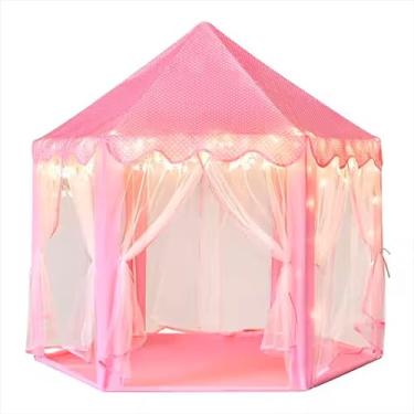 Imagem de Barraca Tenda Castelo Infantil para Brincadeiras Cantinho de Leitura com Luzes Uso Interno e Externo