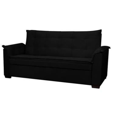 Imagem de Sofá 3 Lugares Confortável 2,00M Luxo Havana Bellamado, Preto